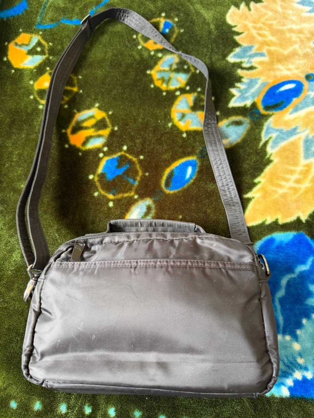 Black Men's Crossbody Shoulder Bag - Picture 8 of 14